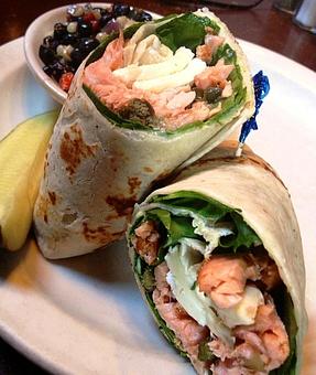 Product: salmon wrap - Foothills Brewing in Winston Salem, NC American Restaurants