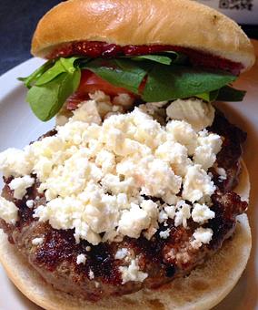 Product: Lamb burger - Foothills Brewing in Winston Salem, NC American Restaurants