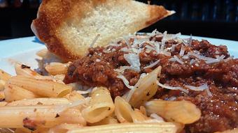 Product: Penne Bolognese - Foothills Brewing in Winston Salem, NC American Restaurants