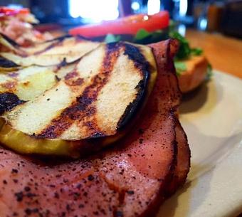 Product: hot ham and gouda - Foothills Brewing in Winston Salem, NC American Restaurants