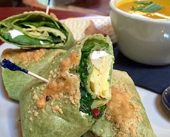 Product: Spinach Tortilla Wrap - Foothills Brewing in Winston Salem, NC American Restaurants