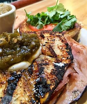 Product: chicken ham and pineapple - Foothills Brewing in Winston Salem, NC American Restaurants