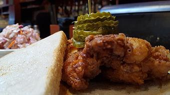 Product: Nashville Hot Chicken Sandwich - Foothills Brewing in Winston Salem, NC American Restaurants