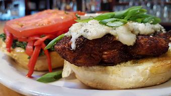 Product: Blackened Chicken with Blue Cheese - Foothills Brewing in Winston Salem, NC American Restaurants