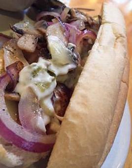 Product: Smoked Chicken Philly - Foothills Brewing in Winston Salem, NC American Restaurants