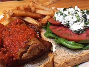 Product: Smoked Sausage with Marinara - Foothills Brewing in Winston Salem, NC American Restaurants
