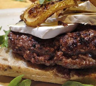 Product: Brie Burger - Foothills Brewing in Winston Salem, NC American Restaurants