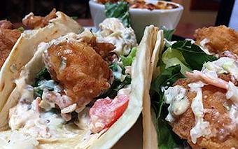 Product: Shrimp Po Boy - Foothills Brewing in Winston Salem, NC American Restaurants