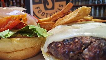Product: Shanewich Cheese burger & pickled peppers - Foothills Brewing in Winston Salem, NC American Restaurants