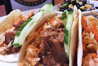 Product: Miso pulled pork with sweet chili slaw - Foothills Brewing in Winston Salem, NC American Restaurants