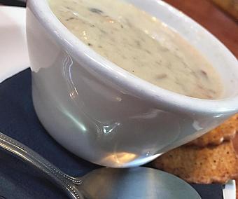 Product: Cream of mushroom soup - Foothills Brewing in Winston Salem, NC American Restaurants