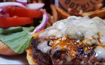 Product: Brewhouse Blue Burger BLT - Foothills Brewing in Winston Salem, NC American Restaurants