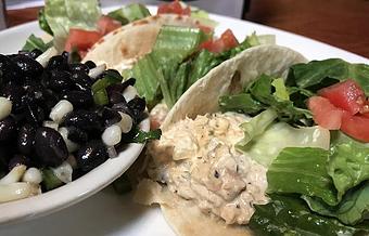 Product: Blackened chicken salad, with lettuce and tomato - Foothills Brewing in Winston Salem, NC American Restaurants