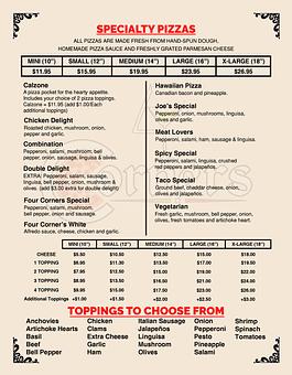 Product - Four Corners Pizza And Pasta in El Sobrante, CA Diner Restaurants