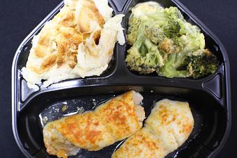 Product: Crab Stuffed Flounder with scalloped potatoes and broccoli augratin - Franconia Heritage Restaurant in Telford, PA American Restaurants