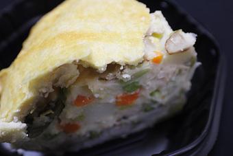 Product: Turkey Pie with potatoes and mixed vegetables - Franconia Heritage Restaurant in Telford, PA American Restaurants