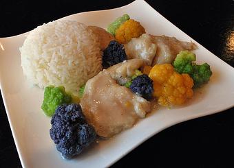 Product: Garlic Chicken and Tri-Color Cauliflower - Frank Fats in Downtown Sacramento - Sacramento, CA Chinese Restaurants