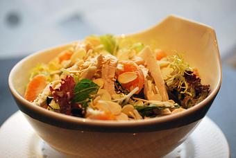 Product: Chicken Salad with Mandarins, roasted California almonds in a sesame mustard dressing - Frank Fats in Downtown Sacramento - Sacramento, CA Chinese Restaurants