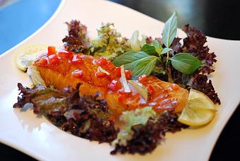 Product: served on a bed of lettuce with lemon ginger sauce - Frank Fats in Downtown Sacramento - Sacramento, CA Chinese Restaurants