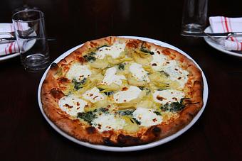 Product: Spinach & Artichoke Pizza - Frankie and Fanucci's Wood Oven Pizzeria in Hartsdale Village - Hartsdale, NY Italian Restaurants