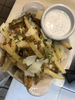 Product: Garlic Fries - Full City Cafe in Portage, MI American Restaurants