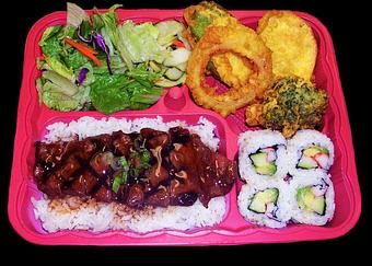 Product: Bento Box #4: NY Steak Teriyaki - Getaxpress in Hanford, CA Bars & Grills