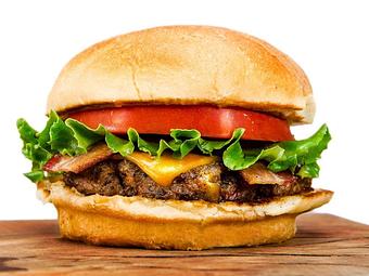 Product: Infused with bacon, brown sugar, coffee (as a spice) and other spices. - Gimme A Burger in Deerfield Beach - Deerfield Beach, FL Hamburger Restaurants