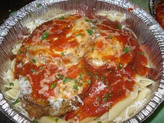 Product: Eggplant Parm over Penne - Gio's Gelato Cafe in Port Jervis, NY American Restaurants