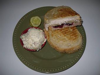 Product: #1 Selling Turkey Cranberry Panini w/Cream Cheese & Stuffing - Gio's Gelato Cafe in Port Jervis, NY American Restaurants