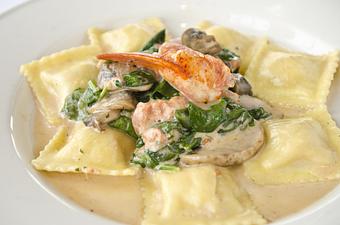 Product: Lobster Ravioli - Go Fish Restaurant - Olde Mistick Village in Olde Mistick Village - Mystic, CT Seafood Restaurants