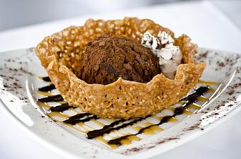 Product: Chocolate Tartufo - Go Fish Restaurant - Olde Mistick Village in Olde Mistick Village - Mystic, CT Seafood Restaurants