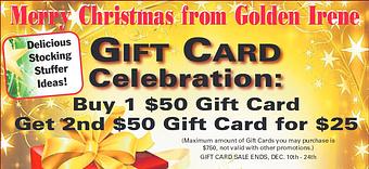 Product - Golden Irene Restaurant in East Windsor, CT Food Delivery Services