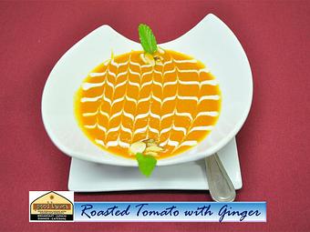 Product: Roasted Tomato-Carrot Ginger Soup - Good Karma Restaurant in Park City, UT Indian Restaurants