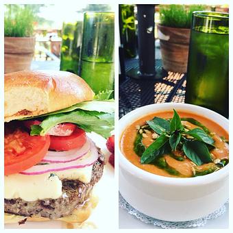 Product: Grandale blue burger and soup together - Grandale Restaurant in Purcellville, VA American Restaurants