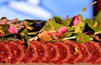 Product: Venison Carpaccio with black truffles & arugula - Harwigs in Downtown Steamboat Springs - Steamboat Springs, CO Restaurants/Food & Dining