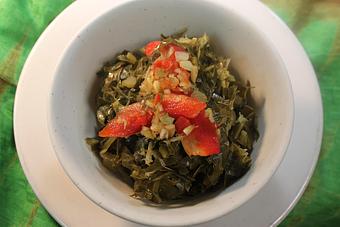 Product: Collard Greens - Healthfull Essence in West End - Atlanta, GA Caribbean Restaurants