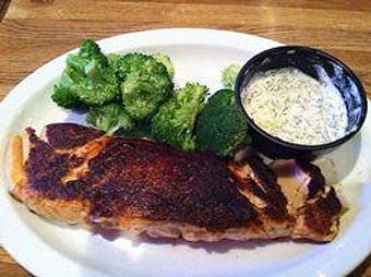 Product: Grilled Norwegian Salmon - Hedges' Fine Food and Spirits in Clearfield, PA Hamburger Restaurants