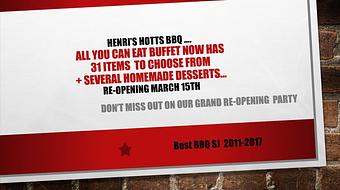 Product - Henri's Hotts Barbeque in Hammonton, NJ Barbecue Restaurants