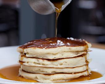 Product: housemade buttermilk pancakes served with warm maple syrup and whipped butter. available in 1, 2 or 3 pancakes - Hub 51 in River North - Chicago, IL American Restaurants