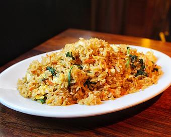 Product: rice is wok-fried with chicken, carrot, spinach, egg and our special soy sauce. available vegetarian without chicken - Hub 51 in River North - Chicago, IL American Restaurants