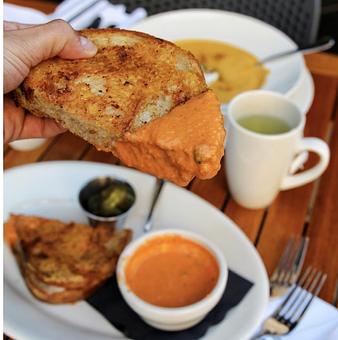 Product: sourdough, parmesan reggiano, prairie breeze, wisconsin white cheddar, pickles - Hub 51 in River North - Chicago, IL American Restaurants