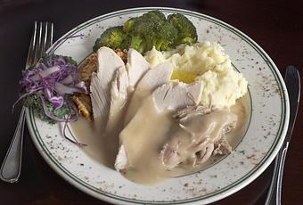 Product: Traditional Turkey Dinner - Hubers Cafe in Portland, OR American Restaurants