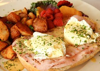 Product: Eggs Benedict - Hungry's Cafe and Bistro in Rice Village - Houston, TX Cafe Restaurants Product: Eggs Benedict - Hungry's Cafe and Bistro in Rice Village - Houston, TX Cafe Restaurants