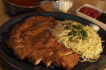 Product: Chicken Cutlet, Curry, and Spaghetti - Hurry Curry of Tokyo - Los Angeles in Little Osaka, Sawtelle Blvd, West Los Angeles - Santa Monica, CA Japanese Restaurants