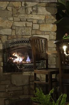 Product: Courtyard Fireplace - Its Italia in Half Moon Bay, CA American Restaurants