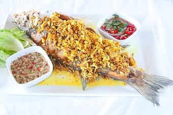 Product: Garlic whole fish - Jasmine Thai Cuisine II in Plano - Plano, TX Thai Restaurants