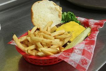 Product: All American Burger - Jimmy's Food & Drink in Downtown Vadnais Heights - Vadnais Heights, MN American Restaurants