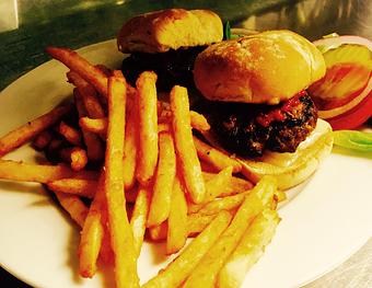 Product: Two Tenderloin ground sliders and the best french fries you will ever taste in your life! - JJ's Restaurant in Kansas City, MO French Restaurants