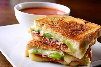 Product: Herbed Tomato Bisque and Minestrone, pair with one our our fresh made sandwiches. - Joe 2 Go Cafe in Holland, MI Cafe Restaurants