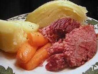 Product: Ahhh, traditional corned beef and cabbage for that little bit of Irish in all of us! - Johnson's Cafe in Montoursville, PA American Restaurants